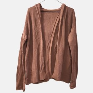 Lululemon Dusty Pink Rose Athleisure Sweater Open Cardigan Medium/ Large